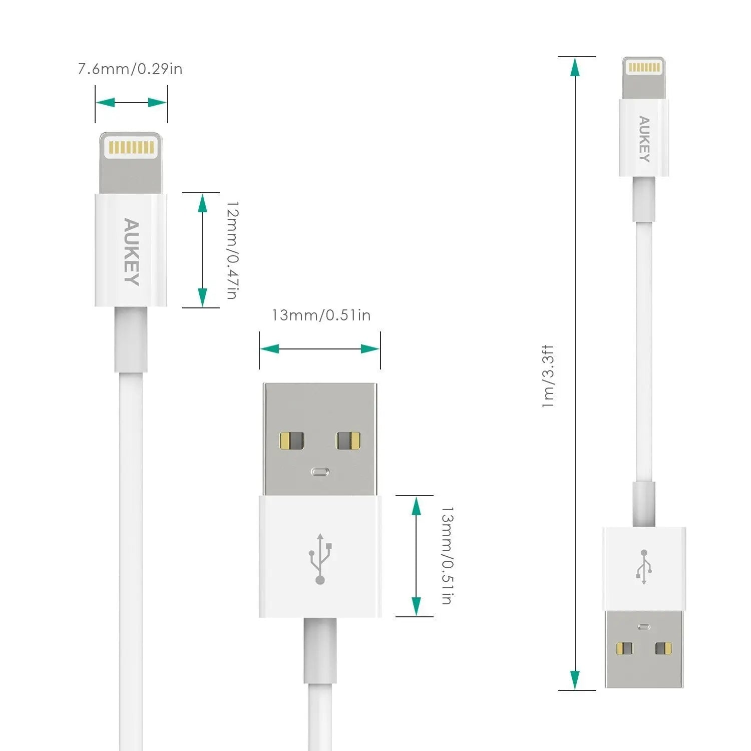 AUKEY Câble Lightning 1m [ MFI Certifié Apple ] Chargeur iPhone pour iPhone  6s freeshipping - Tecin.fr – TECIN HOLDING