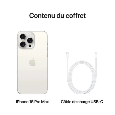 iphone 15 plus Copie de Apple iPhone 15 Pro 6,1" 5G Double SIM 128 Go BLANC Titanium APPLE