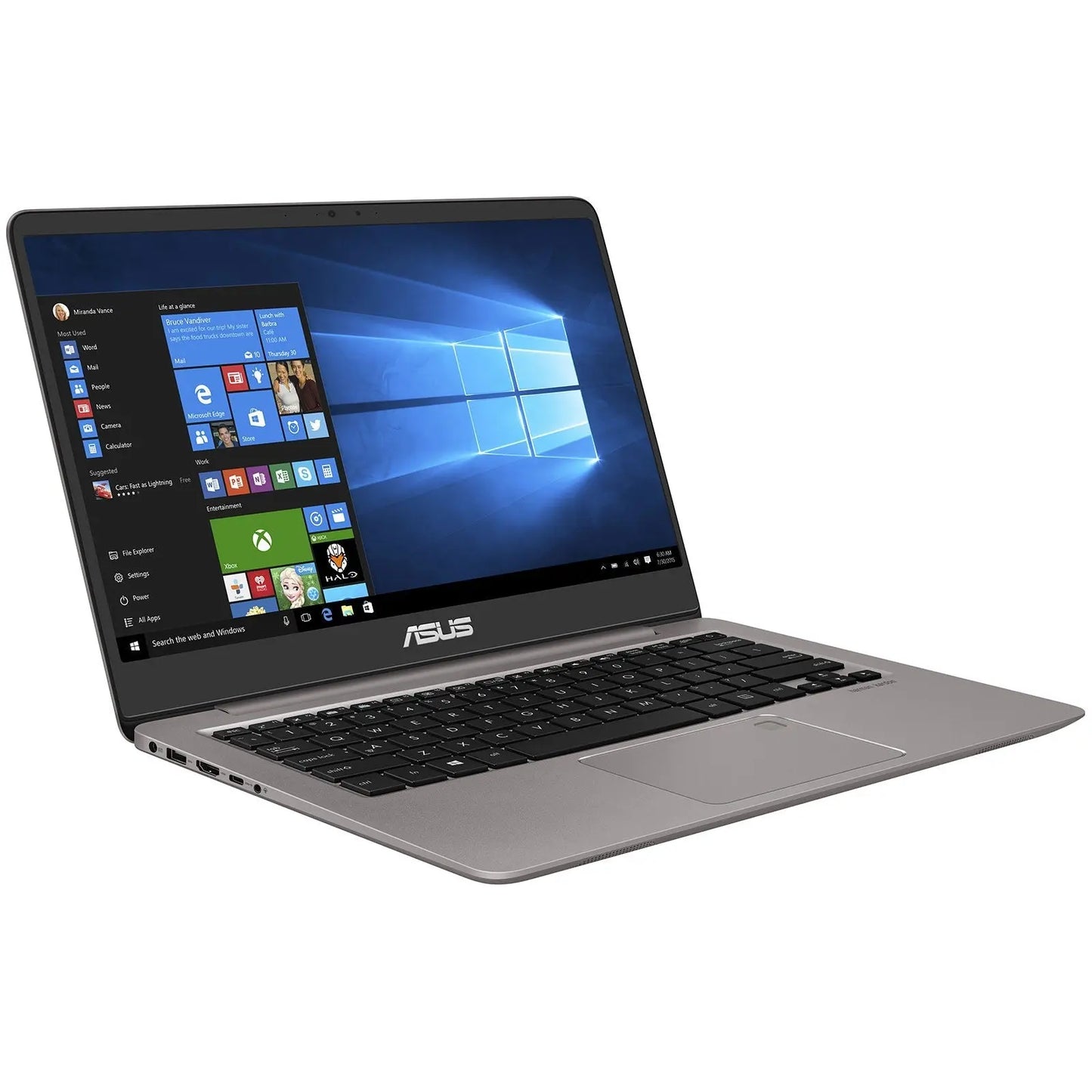 Asus Zenbook UX410UQ-GV084T Ultrabook 14 » IPS Gris métal (Intel Core i5, 8 Go de RAM, SSD 128 Go, Nvidia GT 940MX ASUS