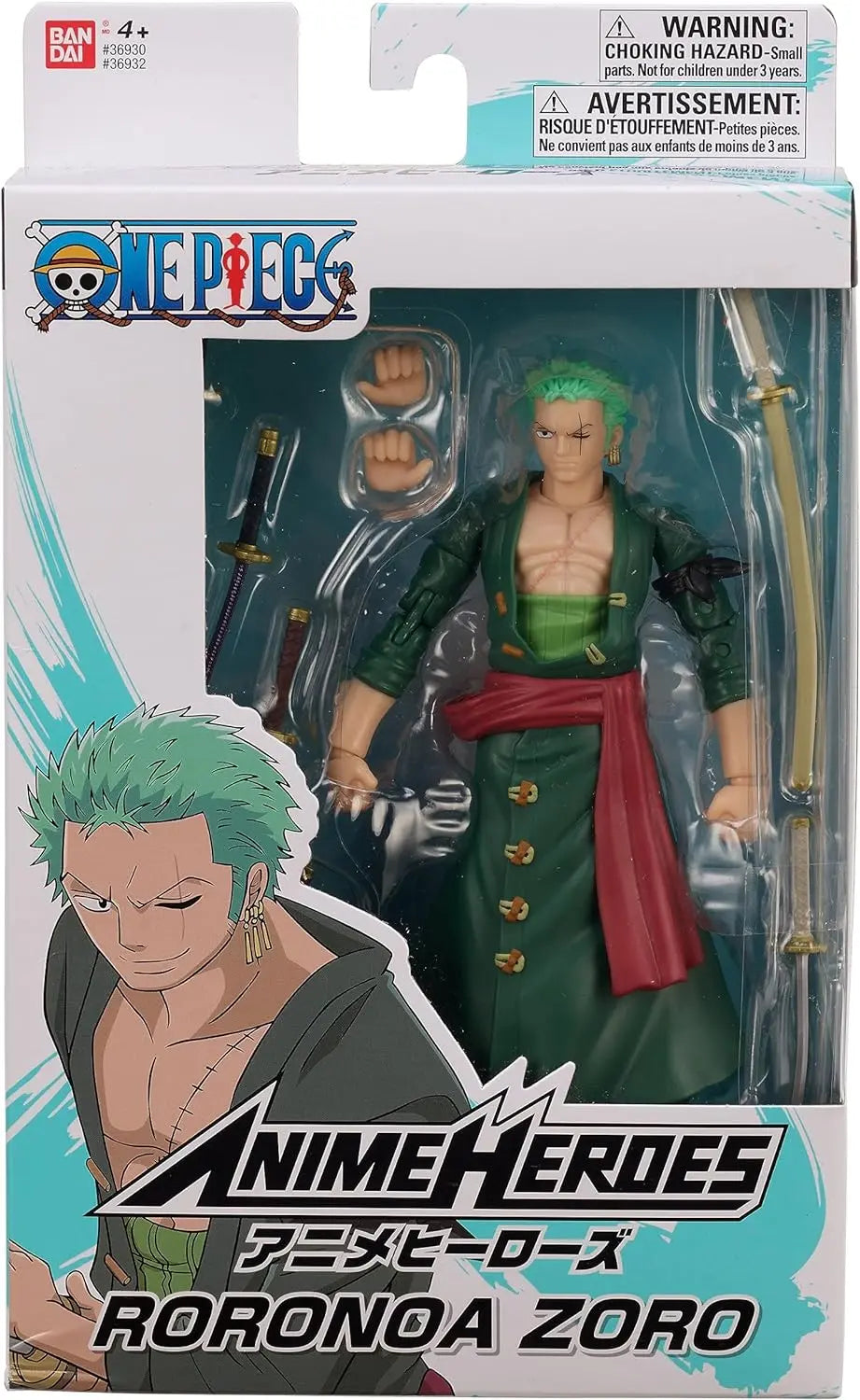 jouet pour enfant Bandai - Anime Heroes - One Piece - Figurine Anime heroes 17 cm - Roronoa Zoro - 36932 One Piece