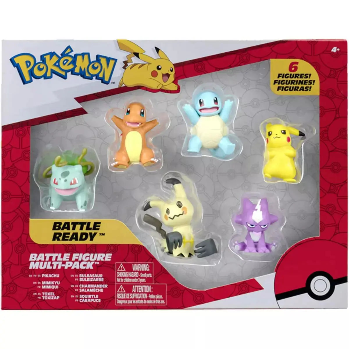 Figurines jouets Bandai Pack de 6 figurines Pokémon PoKéMoN