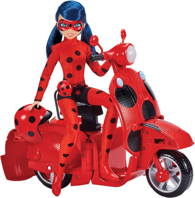 Figurines jouets Bandai Scooter Miraculous Switch'n go + poupée articulée Ladybug Lucky Bandai