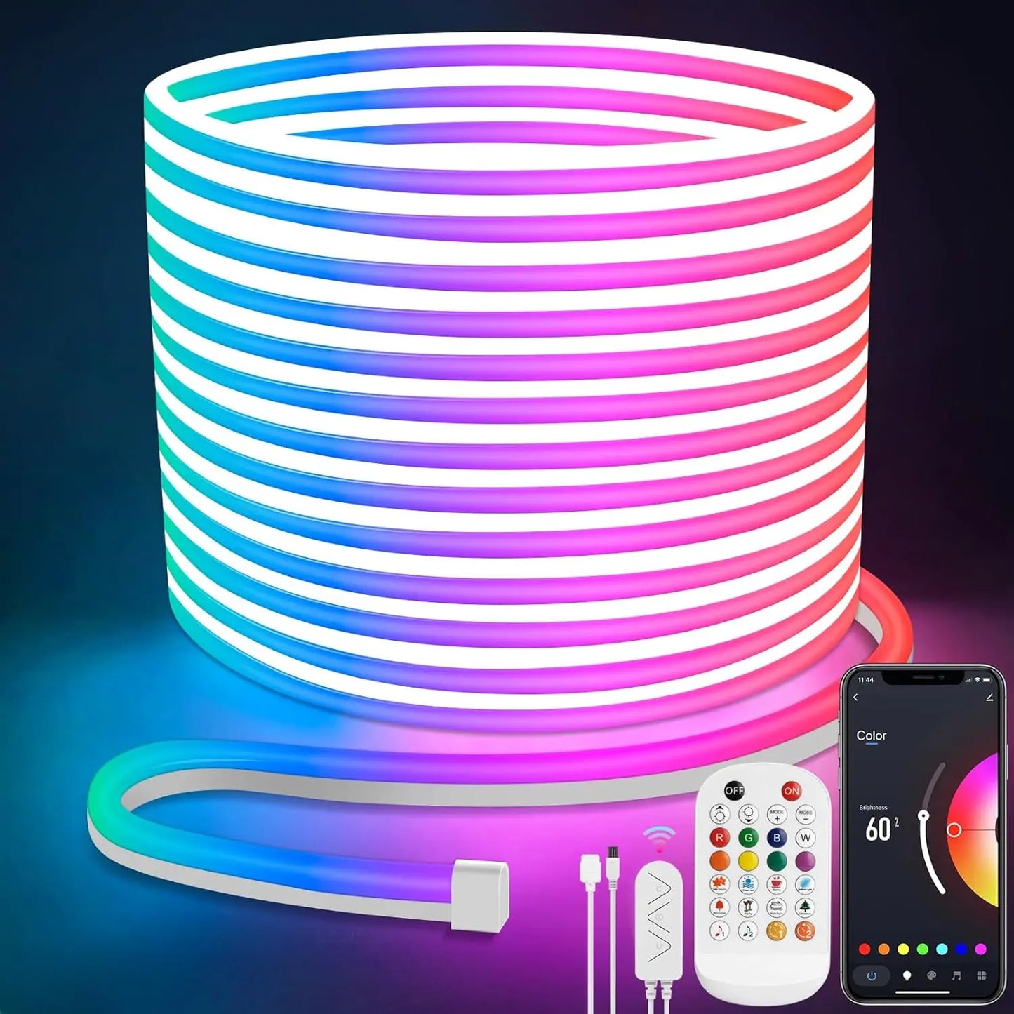 Éclairage LED Bande LED Lamomo Multicolore Découpable avec Synchronisation Musicale TECIN HOLDING