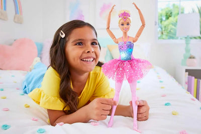 jouet pour filles Barbie Poupée Ballerine Lumières Magiques Mattel Games