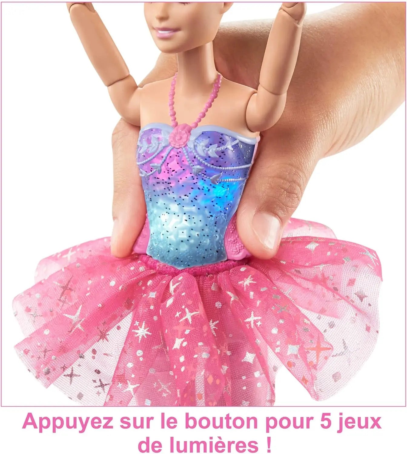 jouet pour filles Barbie Poupée Ballerine Lumières Magiques Mattel Games