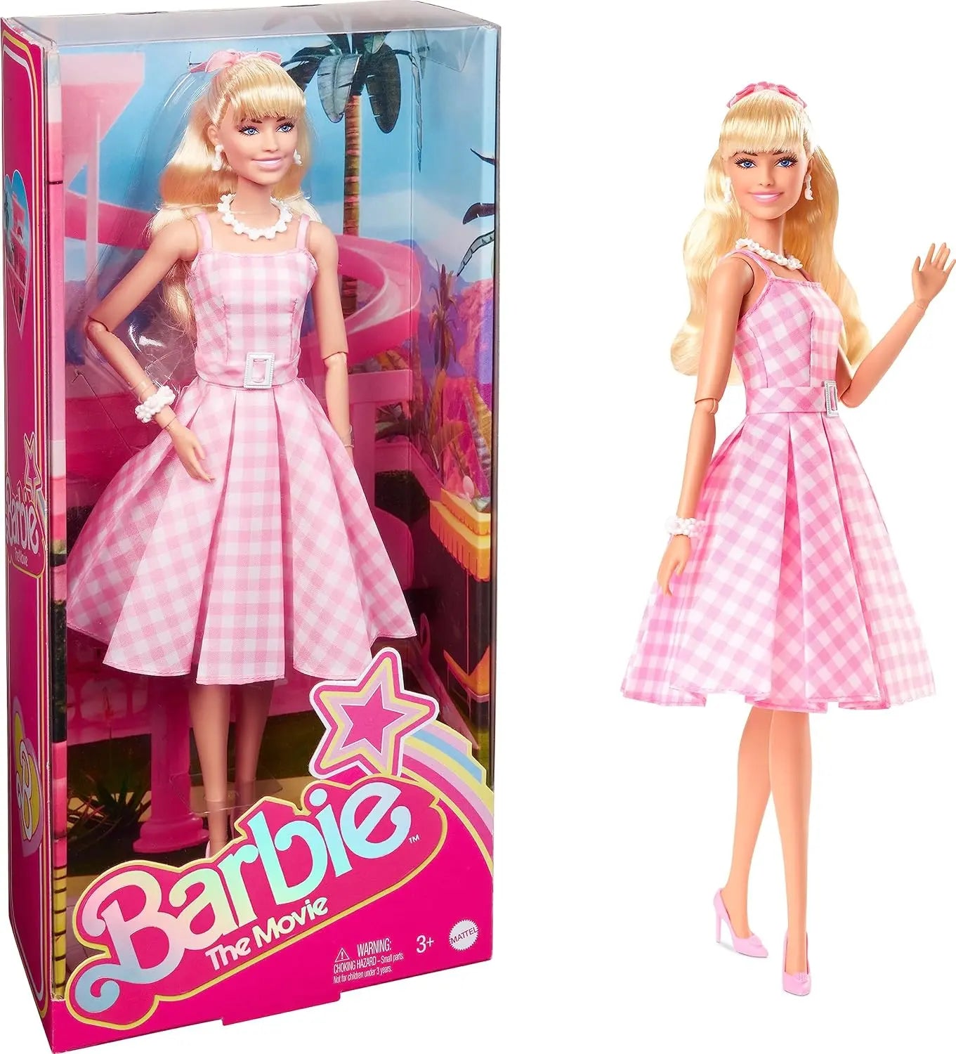 barbie Barbie Poupée Film Robe Vichy Rose Mattel Games