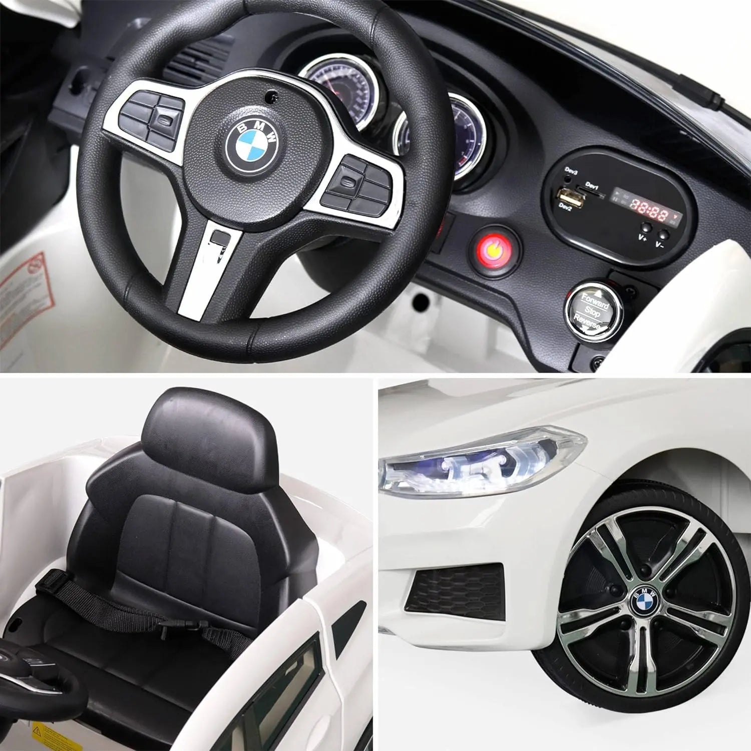 jouet pour enfant Bmw Série 6 GT voiture électrique pour enfants 12V 4 Ah. 1 place. avec autoradio et Maisto