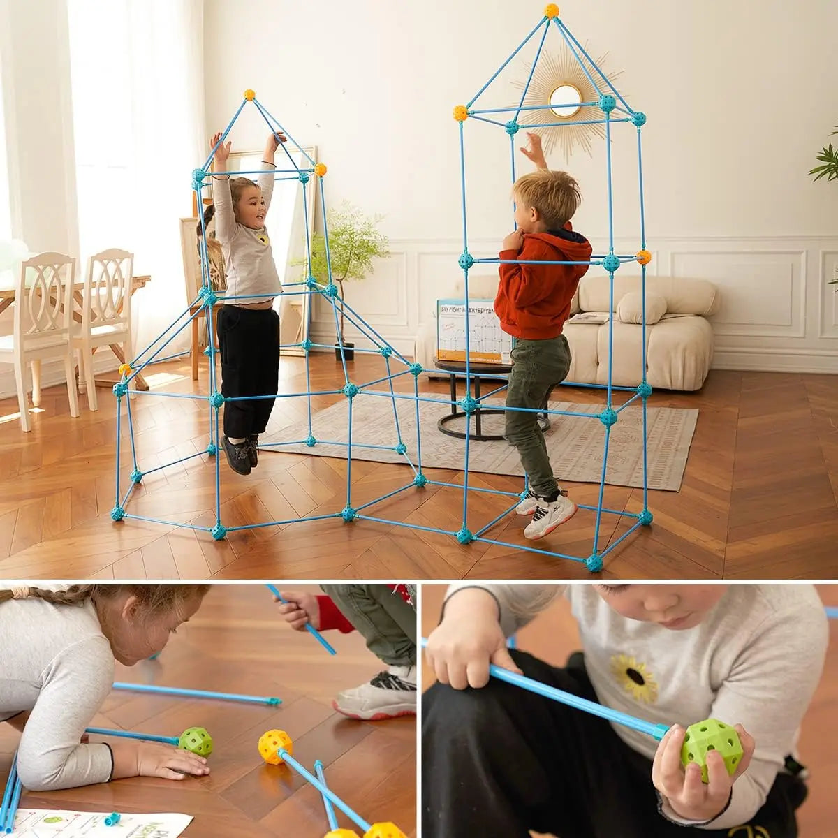 jouet pour enfant CREA Construction Fort Building Kits Pour Enfants Bricolage Construction Forteresse Construction Châteaux Tunnels Jouer Tente Jouets Pour Filles WowWee