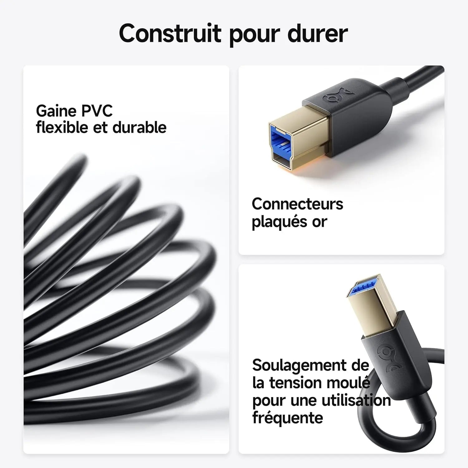 Cable Matters Cable Imprimante USB 3.0 1m8  (Cable USB Imprimante, Cable USB B) TECIN HOLDING