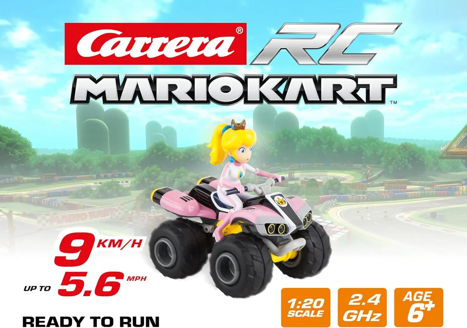 Jouetq pour enfant Carrera 2 4GHz Mario Kart Peach carrera