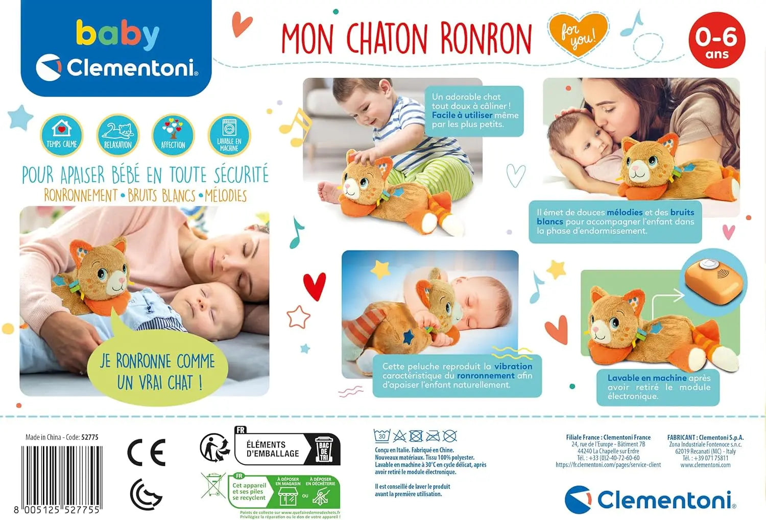 peluches Clementoni Mon chaton Ronron Clementoni