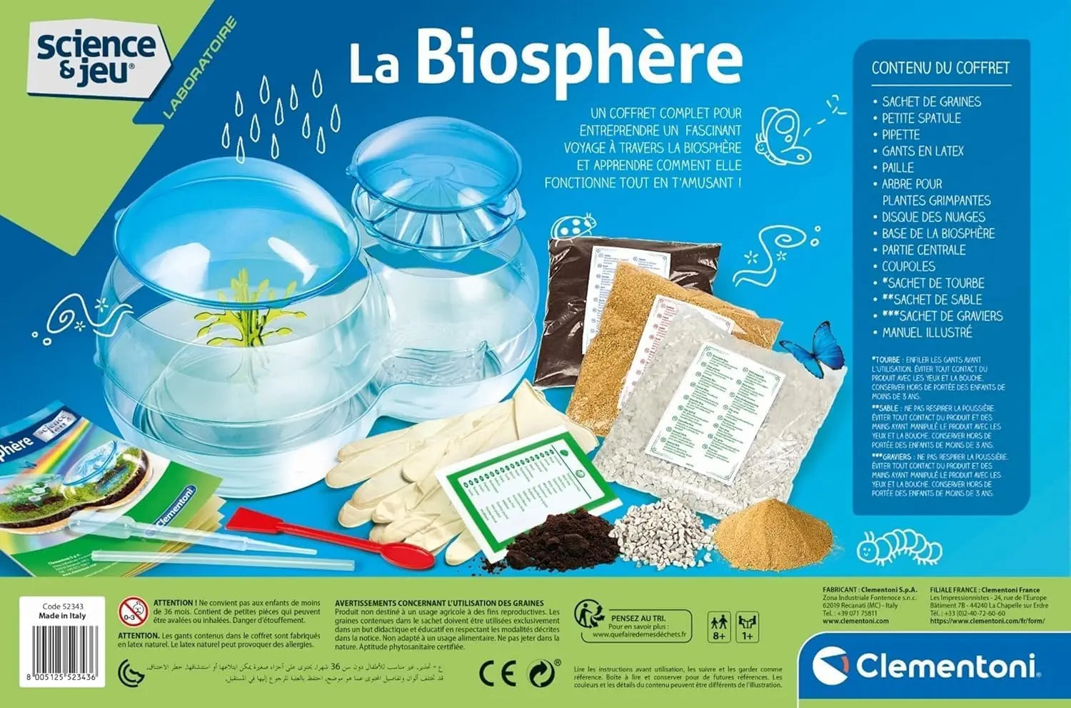 jouet pour enfant Clementoni Science & Jeu La Biosphère DC