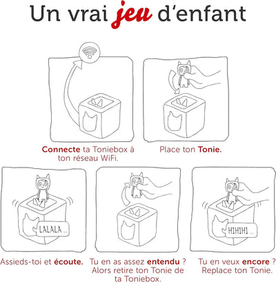 jouet pour enfant Copie de Chantier de Construction Bac à Sable Magique avec 1400g Super Sand, Grue Jouet Sensoriel, 5 Mini Véhicules & 14 Moules, CadeauTonies - Coffret Toniebox Mes premiers Héros Disney - Bleu - Conteuse d'histoires Bleu pour Enfant Garçon Tacobear