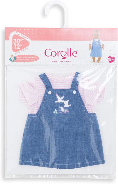 poupée Corolle - Robe Marinière Bords de Loire, vêtement, pour Poupon 30cm, dès 18 Mois, 9000110840 COROLLE