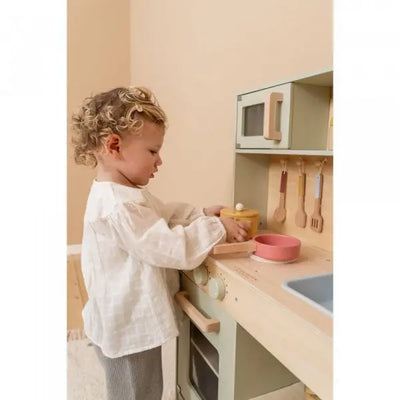 cuisine pour enfant Cuisine Bois Enfant Avec 7 Accessoires Petite Amélie