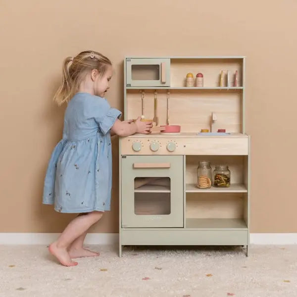 cuisine pour enfant Cuisine Bois Enfant Avec 7 Accessoires Petite Amélie