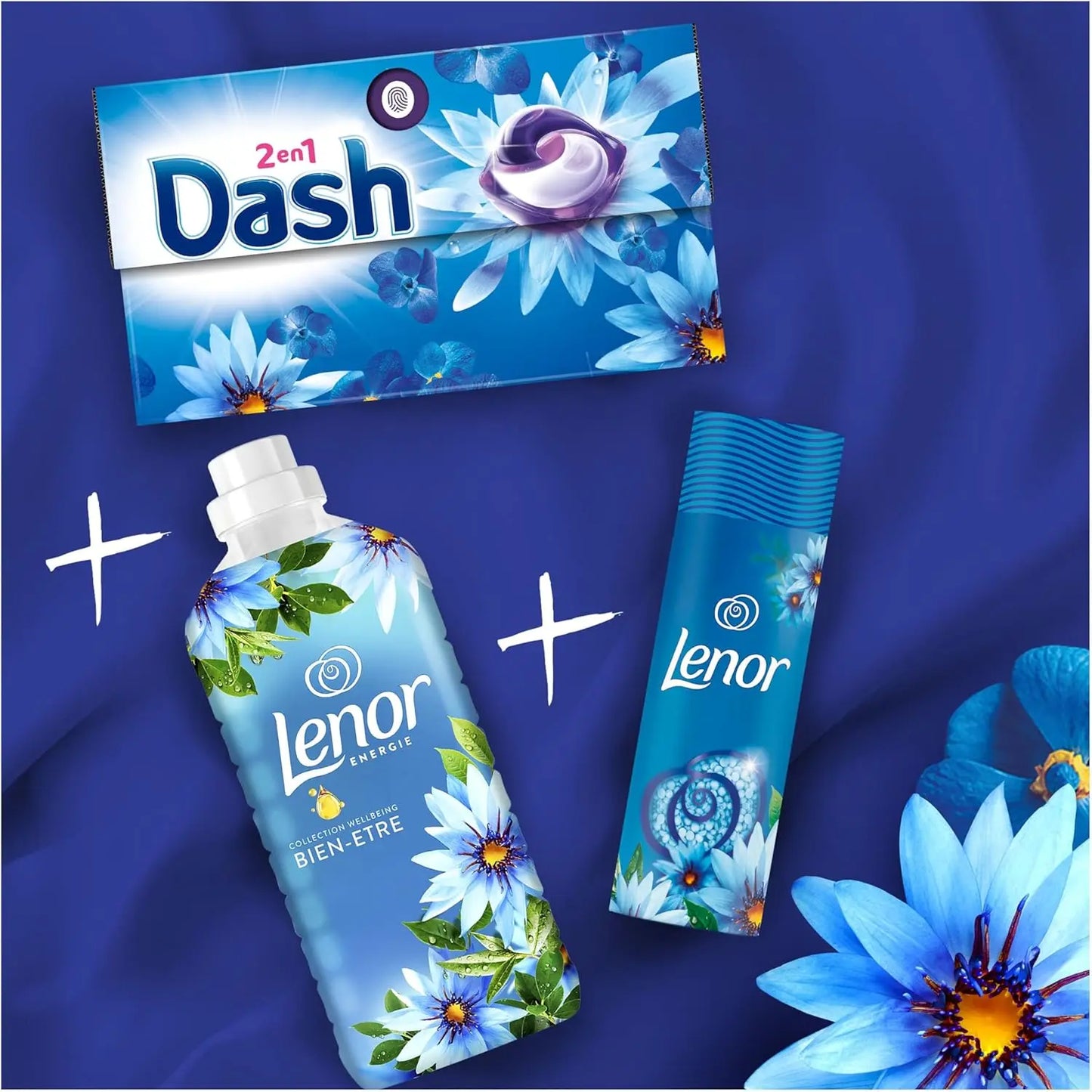 Skip detergent Dash 2-en-1 PODS Lessive Capsules, 50 Lavages, Envolée D’Air, Ultra Nettoyant Et Fraîcheur Longue Durée, Élimine Les Saletés et Taches Incrustées, DASH