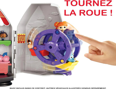 Jouetq pour enfant Disney Pixar Toy Story 4, Coffret Carnaval Buzz l'Éclair pour Contenir Jusqu'à 15 Mini-Figurines, Buzz l'Éclair Articulé Inclus, Jouet Miniature, GCY87 Marque : Pixar Pixar