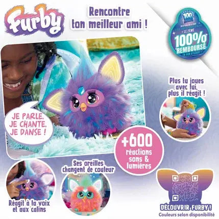 peluches FURBY - PELUCHE - VIOLET king jouet