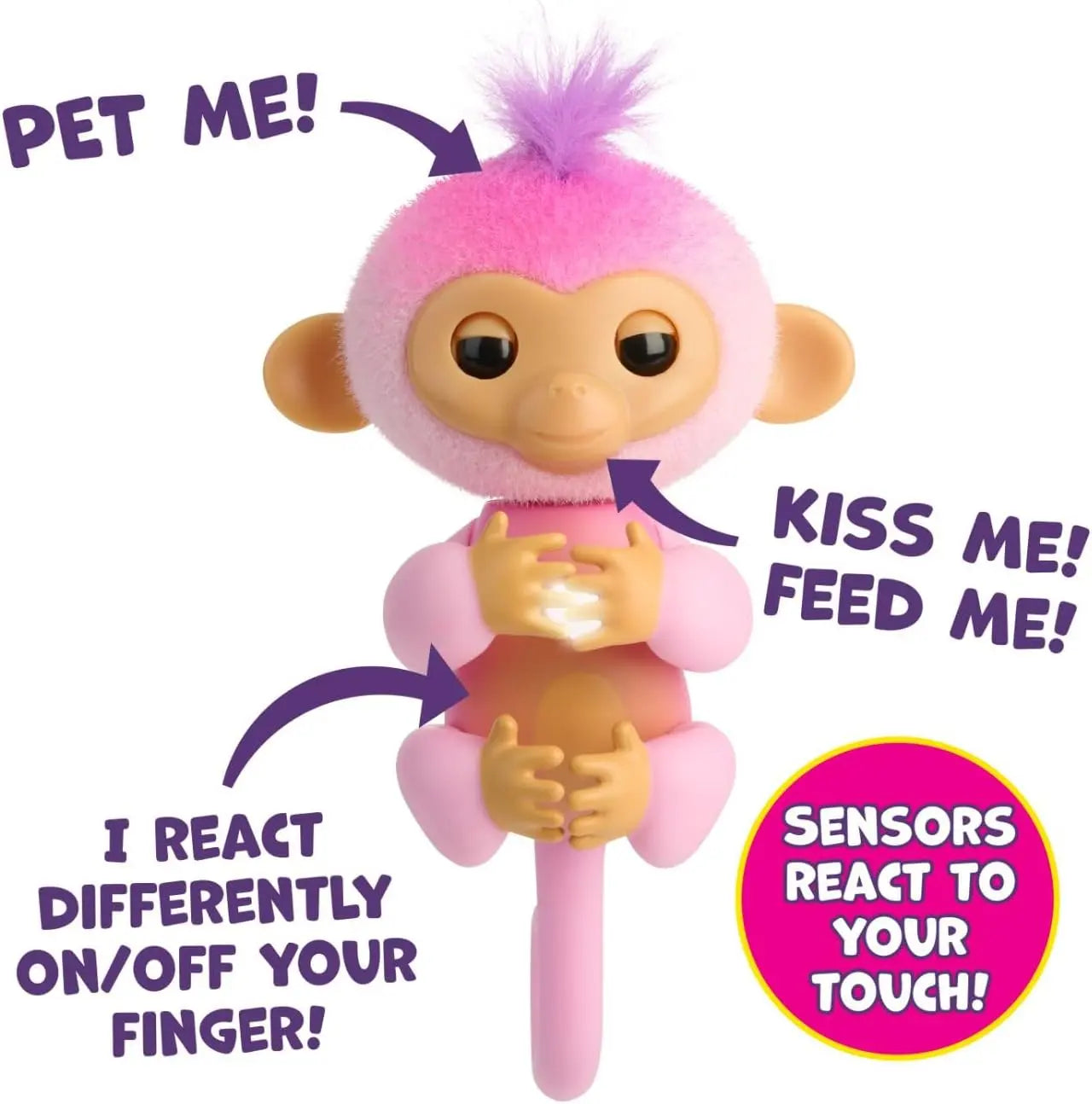 Figurines jouets Fingerlings 2023 Bébé Singe Harmonie fingerlings