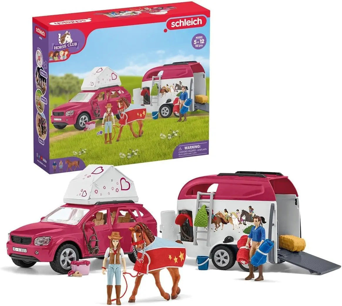 jouet pour enfant Grand voyage équestre en voiture et remorque Schleich Toomies