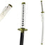 épée HZYYZH Samurai Ninja Wooden Sword Arme, Anime Noir Samurai Roronoa Zoro Cosplay Katana Couteau Sword Jouets pour Adolescents,Blanc HZYYZH