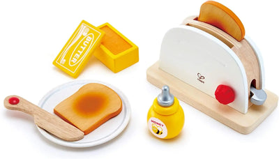 jouet pour enfant Hape Grille Pain Enfant - Jeu d'Imitation Petit Dejeuner - Enfants de 3 ans et Plus - Accessoires Cuisine Enfant Réalistes - Matériaux Écoresponsables - Grille Pain, Tartines de Pain , king jouet