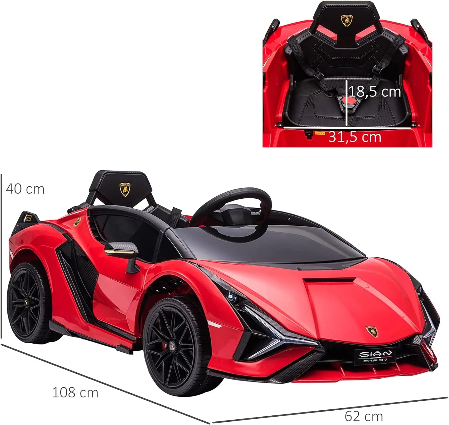 voiture pour enfant Homcom Voiture électrique enfant 12 v supercar HOMCOM