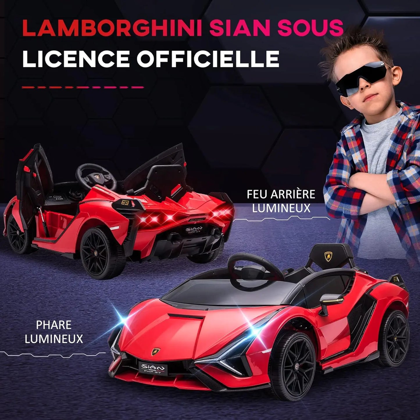 voiture pour enfant Homcom Voiture électrique enfant 12 v supercar HOMCOM