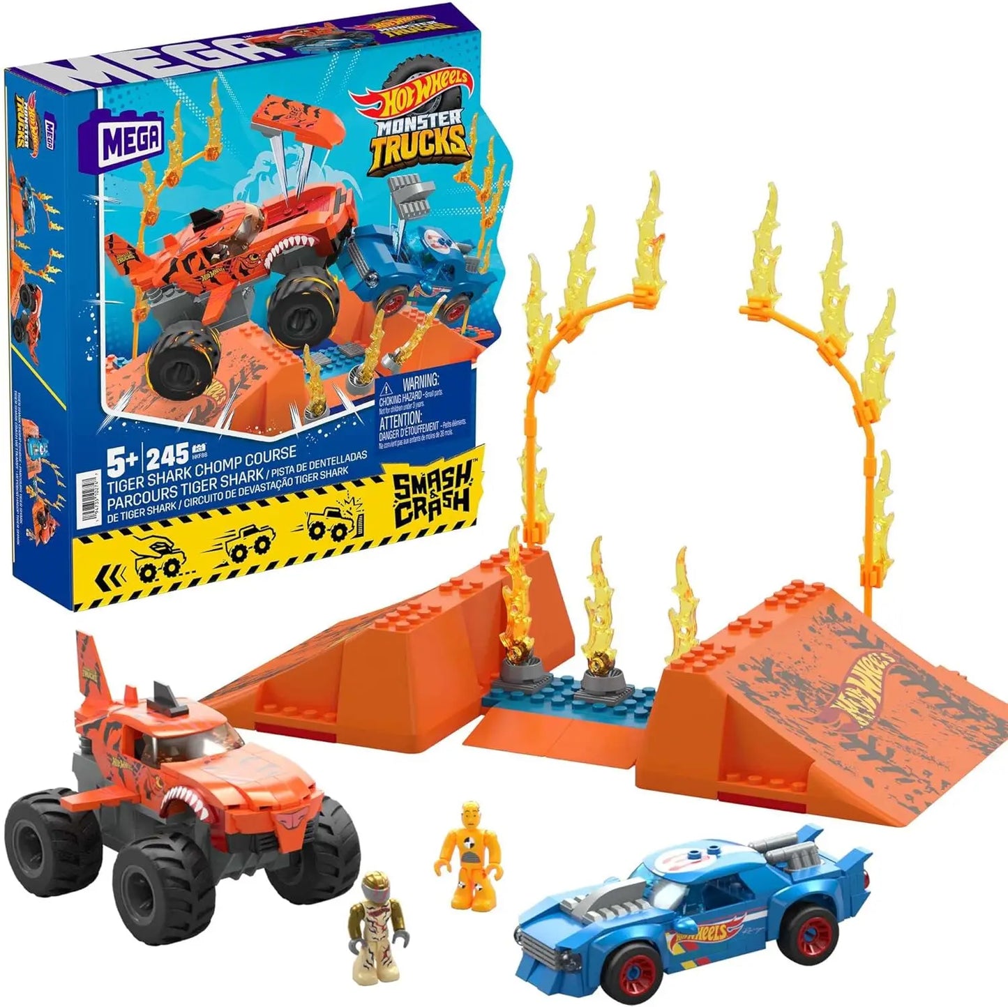 jouet pour enfant Hot Wheels Coffret transporteur Mega Construx Hot Wheels