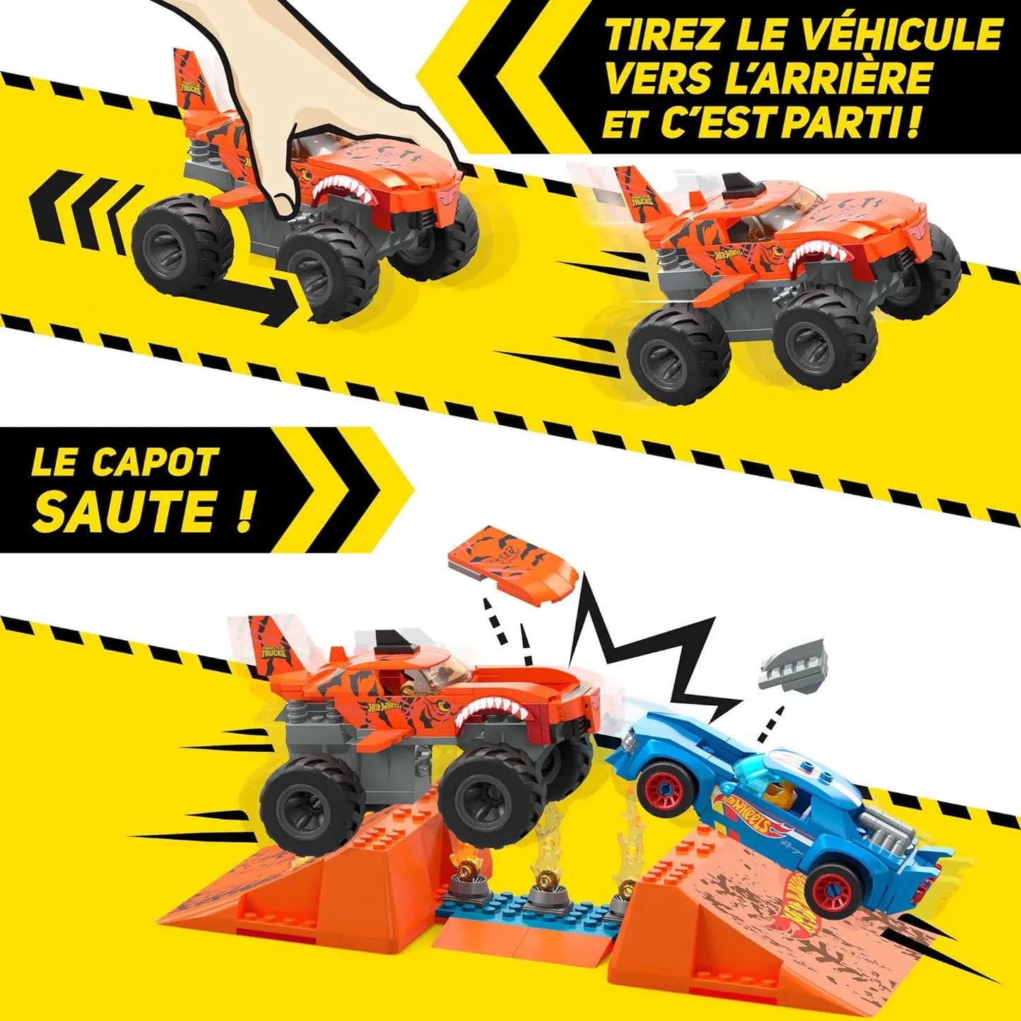 jouet pour enfant Hot Wheels Coffret transporteur Mega Construx Hot Wheels