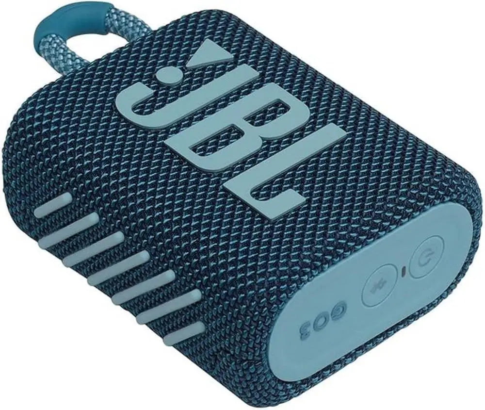 Bluetooth Speaker JBL GO 3 bleu  – Enceinte Bluetooth portable et légère, aux basses intenses et au style audacieux JBL