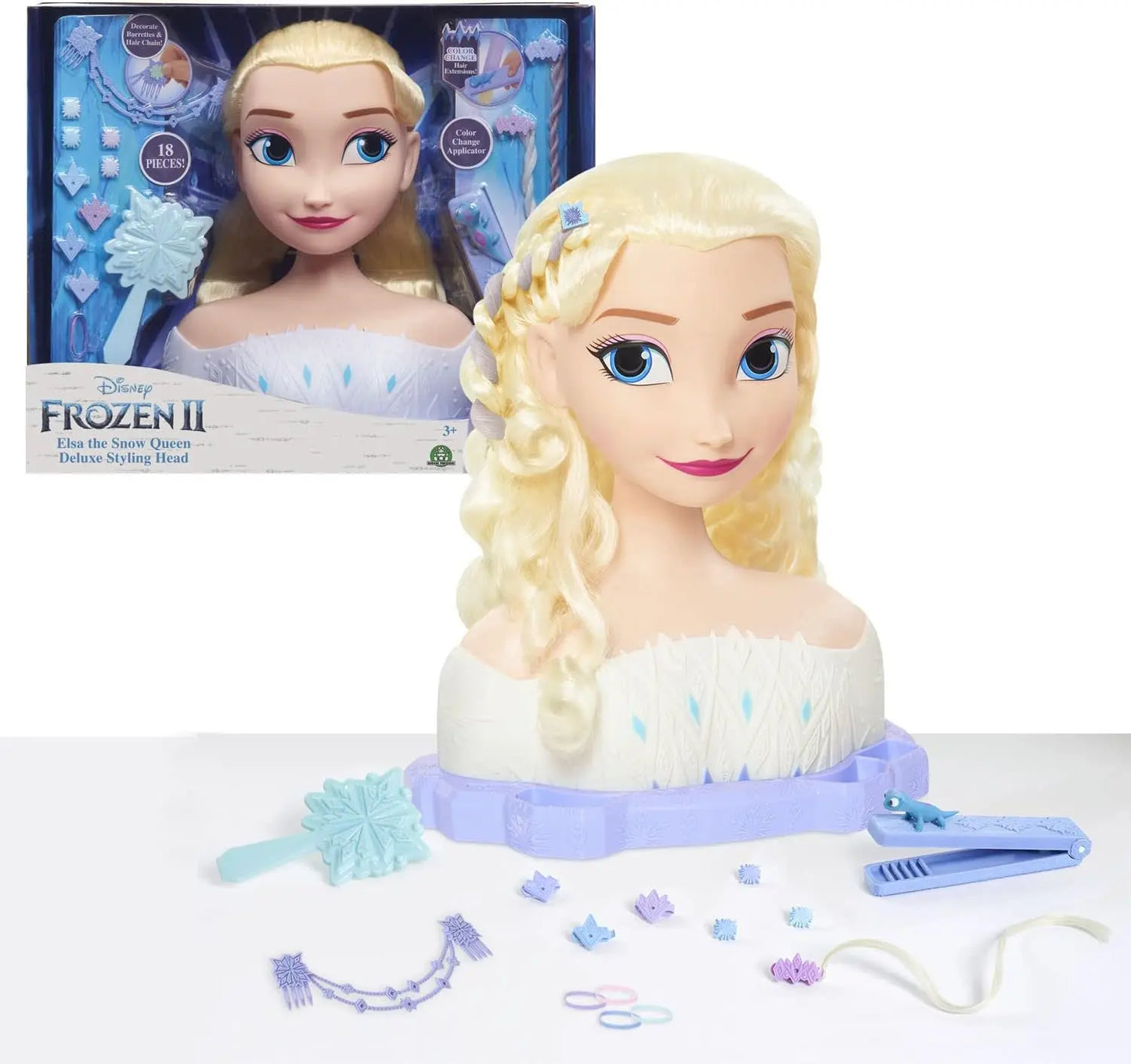 jouet pour enfant JP Disney La Reine des Neiges 2 Tête à coiffer Deluxe Elsanja lego