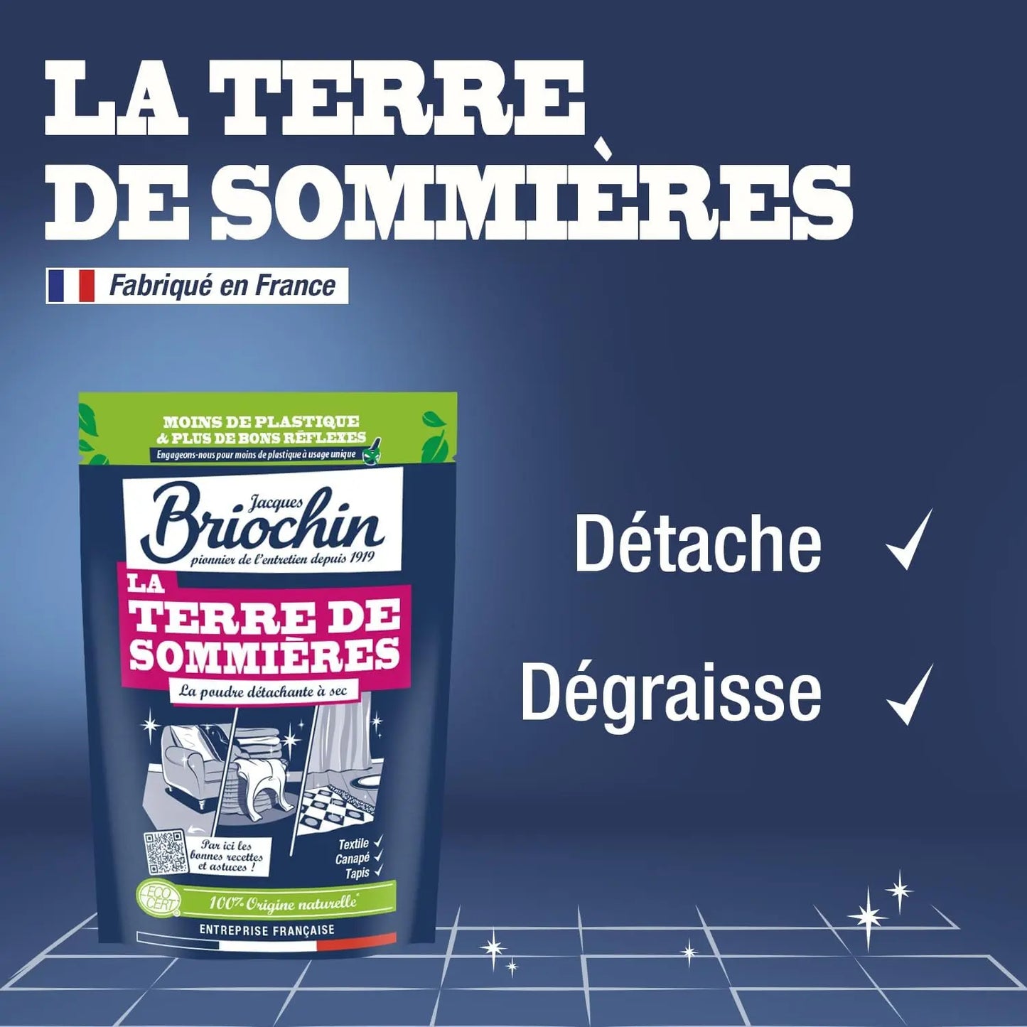Entretien ménager Jacques Briochin Flocon Terre de Sommières Ecocert 300 g Flocon Terre de Sommières Jacques Briochin