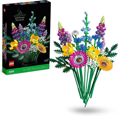 jouet pour enfant LEGO 10313 Icons Bouquet de Fleurs Sauvages, Plantes Artificielles avec Coquelicots et Lavande, Activité Manuelle , Cadeau 5702017416663 lego