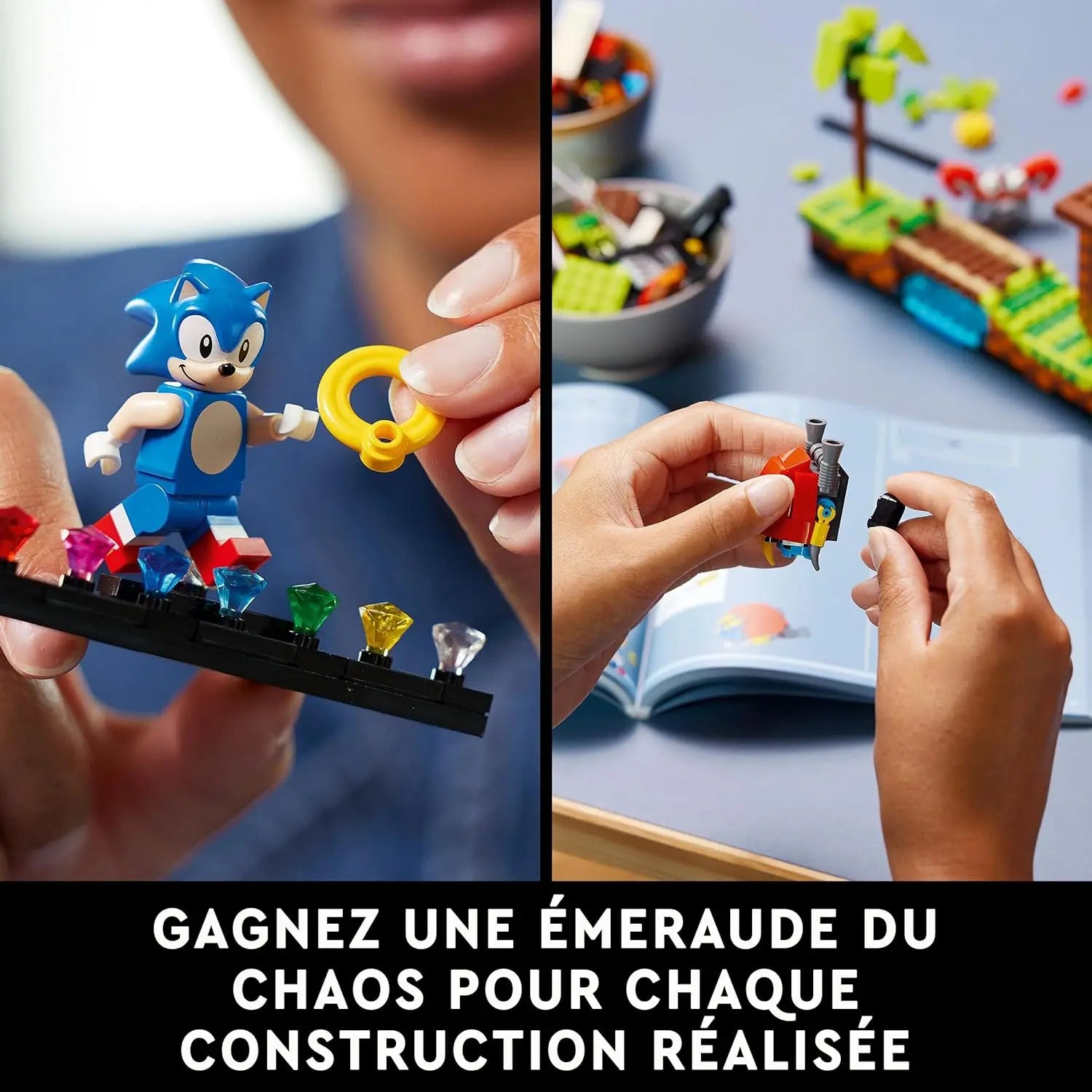 lego LEGO 21331 Ideas Sonic The Hedgehog – Green Hill Zone, Niveau du Jeu Vidéo, Kit de Construction, Idée Cadeau lego