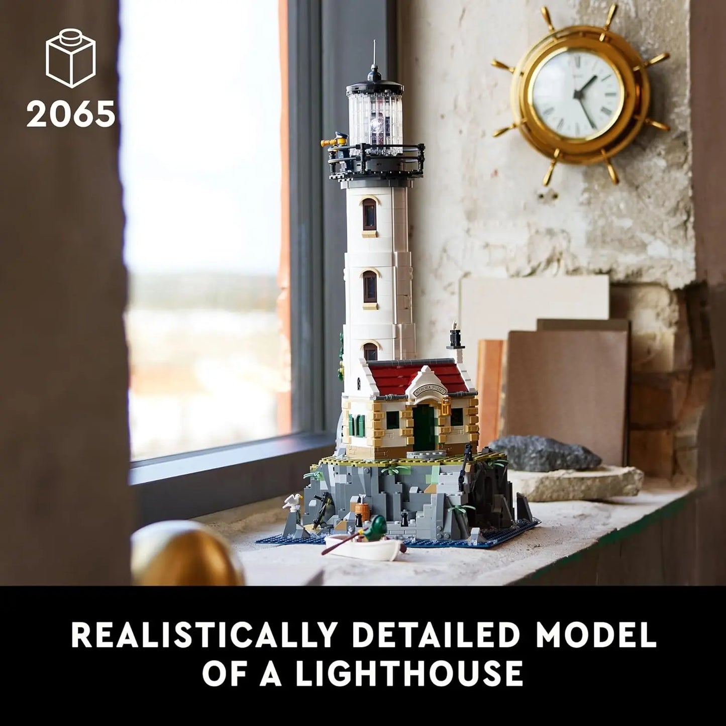 lego LEGO 21335 Ideas Le Phare Motorisé, Maquette a Construire, Idée Cadeau, Décoration Maison, avec Minifigurines Marin, Activit lego