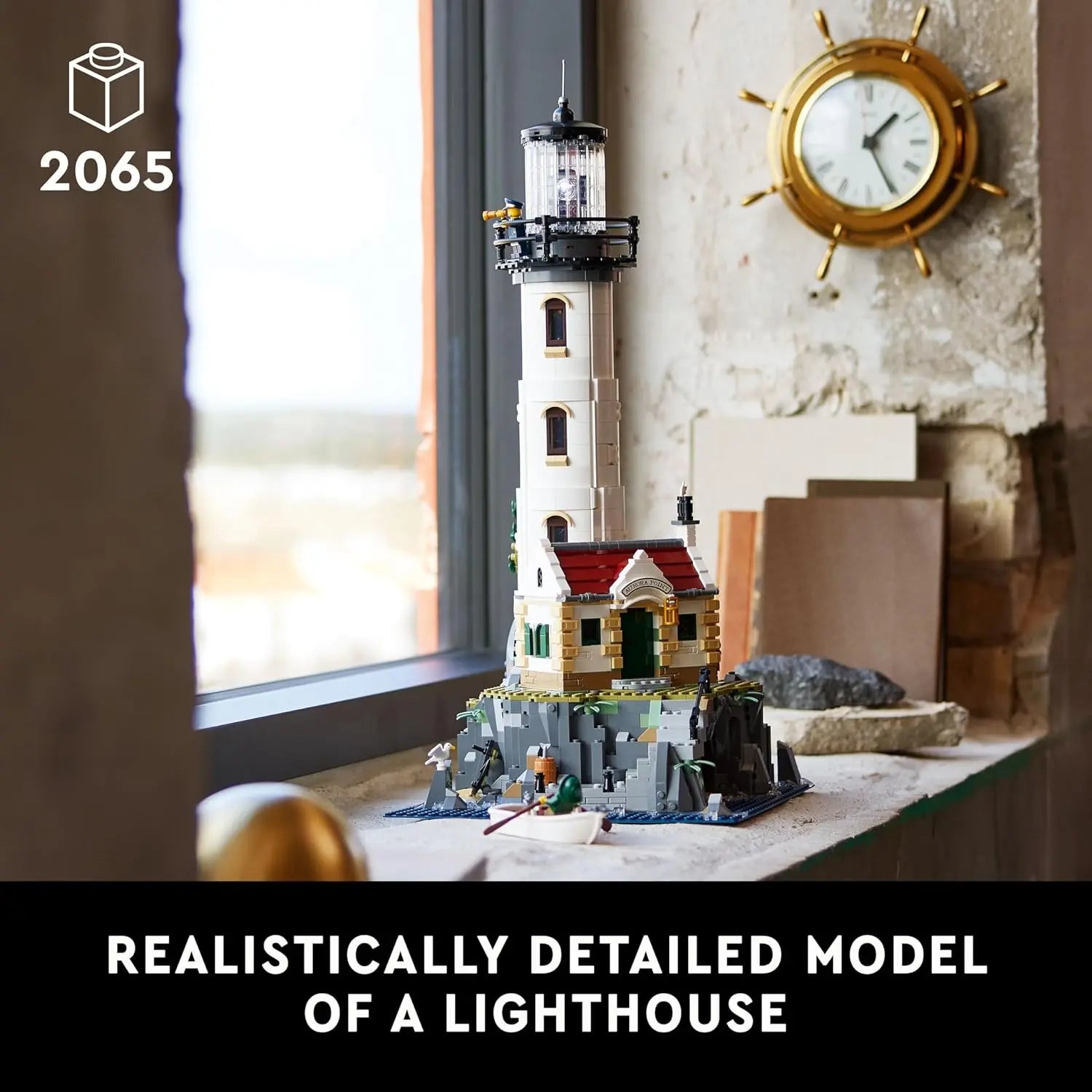 lego LEGO 21335 Ideas Le Phare Motorisé, Maquette a Construire, Idée Cadeau, Décoration Maison, avec Minifigurines Marin, Activit lego