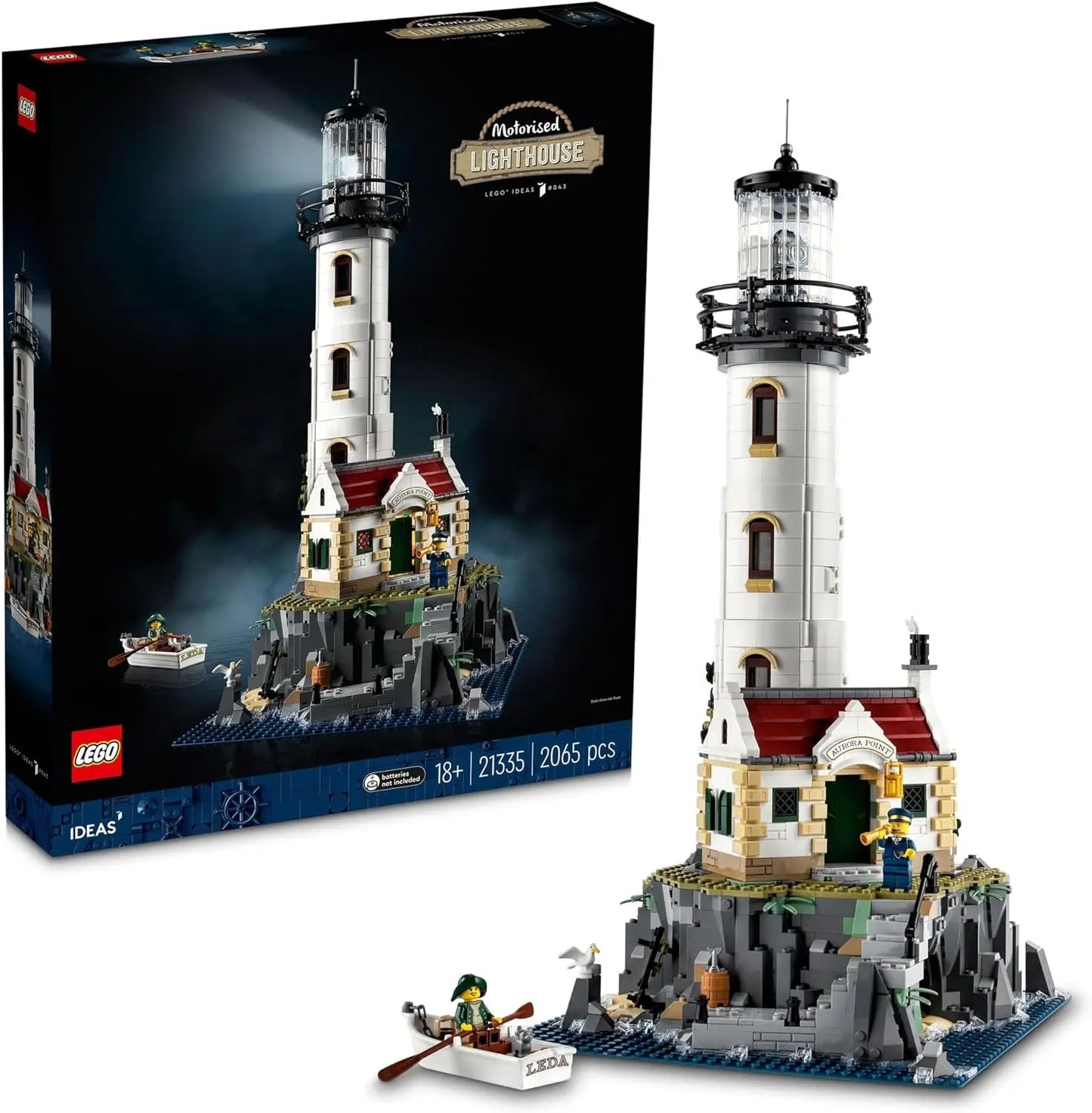 lego LEGO 21335 Ideas Le Phare Motorisé, Maquette a Construire, Idée Cadeau, Décoration Maison, avec Minifigurines Marin, Activit lego