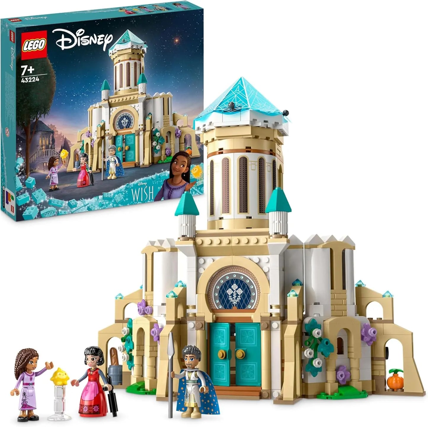 jouet LEGO 43224 Disney Wish Le Château du Roi Magnifico, Jouet à Construire Tiré du Film Wish avec Asha lego