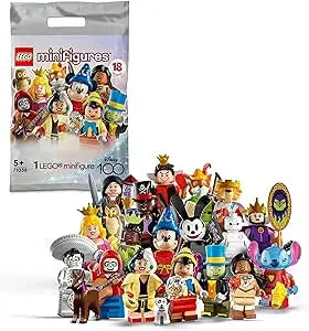 lego LEGO 71038 Minifigures Disney 100, 1 des 18 Personnages à Collectionner, Sachet Mystère avec Jouet à Construire avec Mickey Mouse, Stitch, Mulan et lego