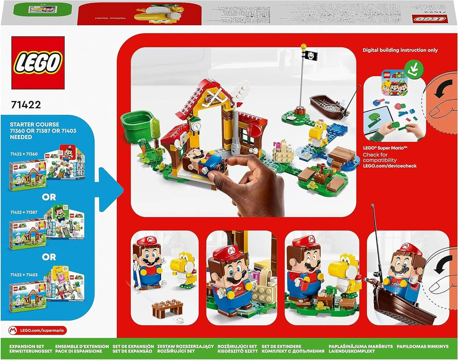 jouet LEGO 71422 Super Mario Ensemble d’Extension Pique-Nique chez Mario, Jouet à Construire avec Figurine de Yoshi lego
