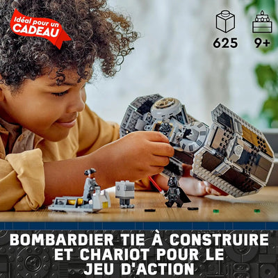 lego LEGO 75347 Star Wars Le Bombardier TIE, Kit de Maquette à Construire, Vaisseau avec Figurine de Droïde Gonk et Minifigurine Dark Vador,  5702017421322 lego