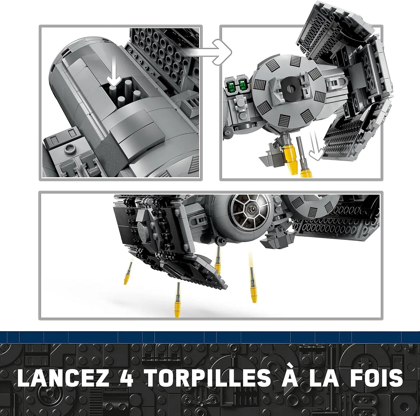 lego LEGO 75347 Star Wars Le Bombardier TIE, Kit de Maquette à Construire, Vaisseau avec Figurine de Droïde Gonk et Minifigurine Dark Vador,  5702017421322 lego