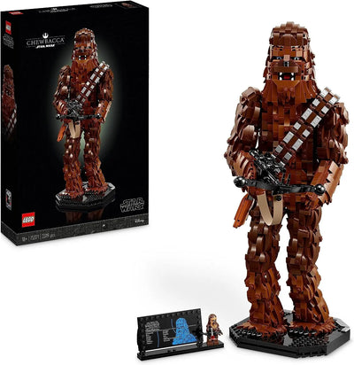 lego LEGO 75371 Star Wars Chewbacca, Figurine Wookiee avec Arbalète, Minifigurine et Plaque Descriptive, Retour du Jedi 40ème lego