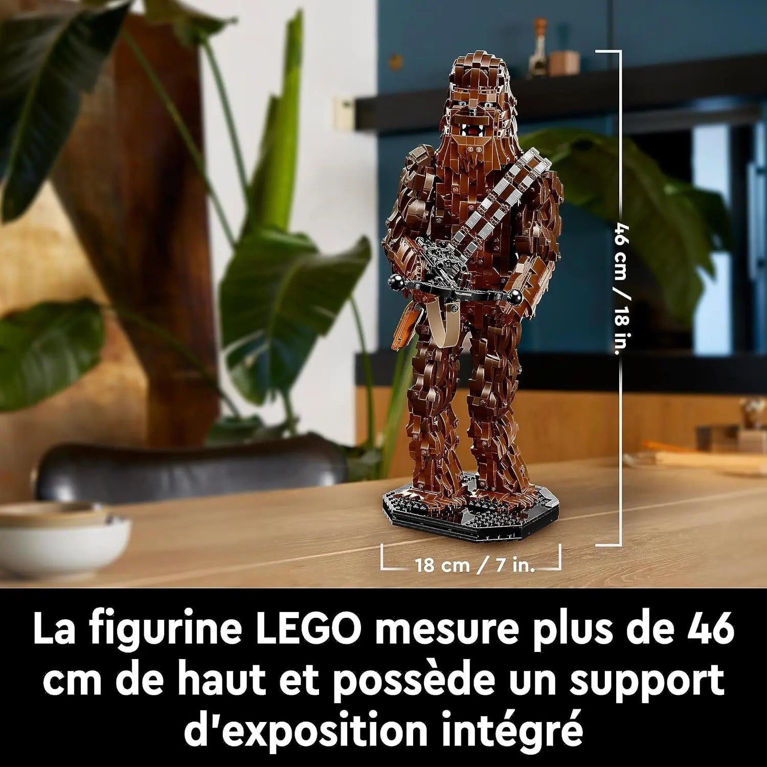 lego LEGO 75371 Star Wars Chewbacca, Figurine Wookiee avec Arbalète, Minifigurine et Plaque Descriptive, Retour du Jedi 40ème lego