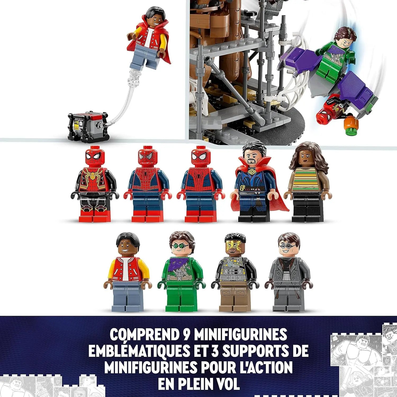 jouet pour enfant LEGO 76261 Marvel Le Combat Final de Spider-Man,  Spider-Man : No Way Home avec 3 Peter Parkers, Bouffon Vert, Electro lego