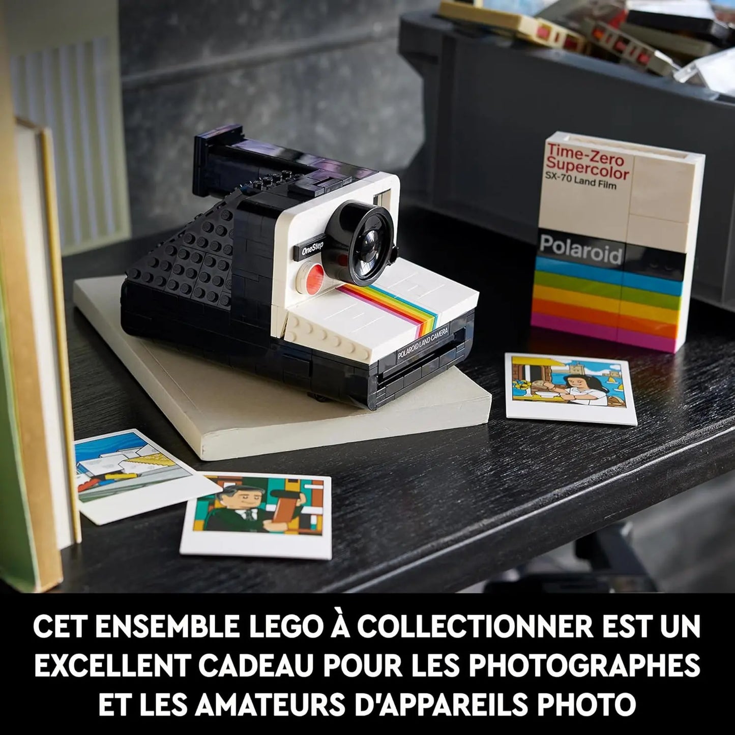 lego LEGO Ideas Appareil Photo Polaroid OneStep SX-70, Maquette à Construire pour Adultes avec Autocollants, Activité Manuelle, Idée Cadeau pour Hommes et Femmes 21345 lego