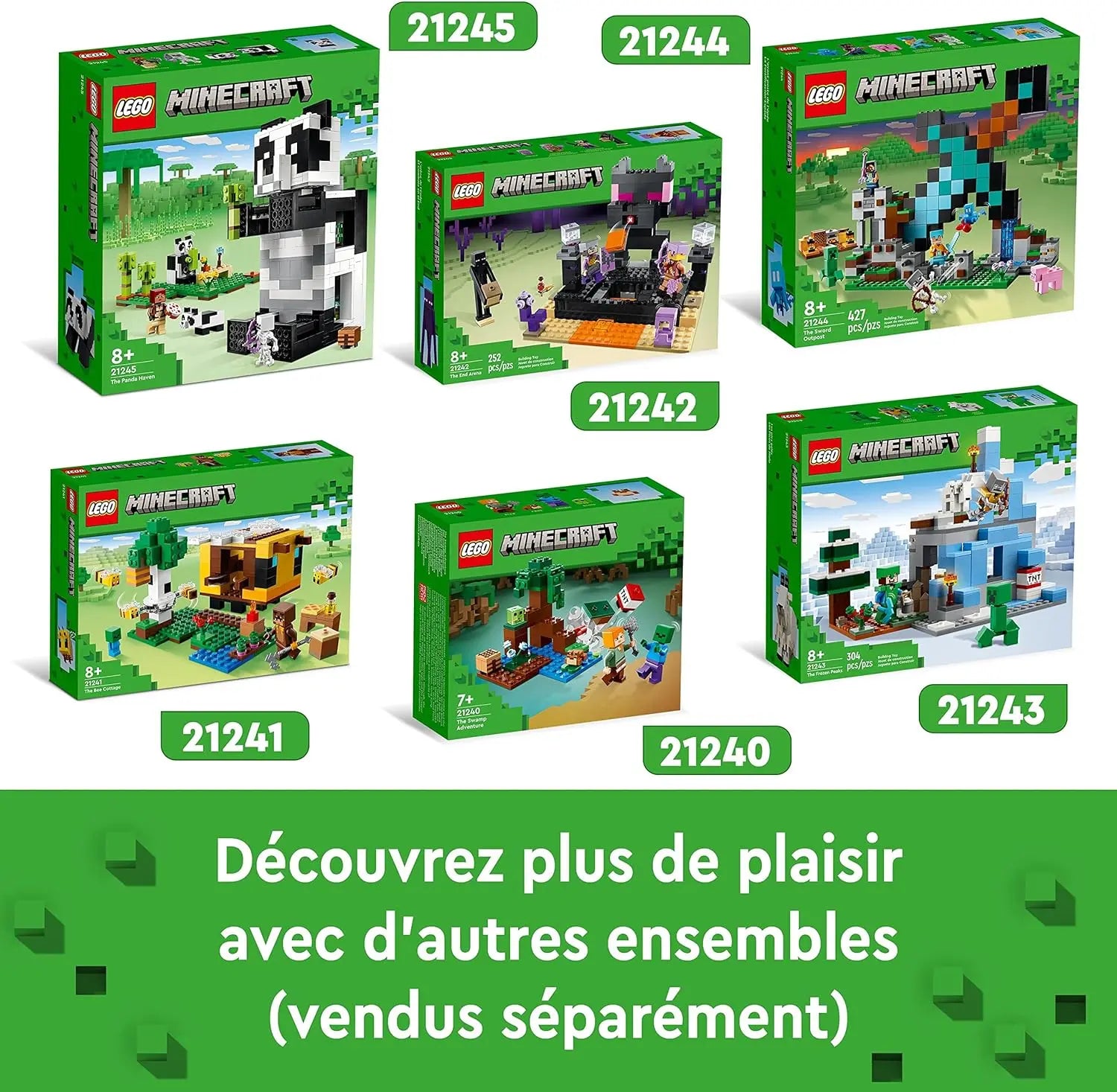 jouet pour enfant LEGO Minecraft 21241 La cabane abeille Liscianigiochi