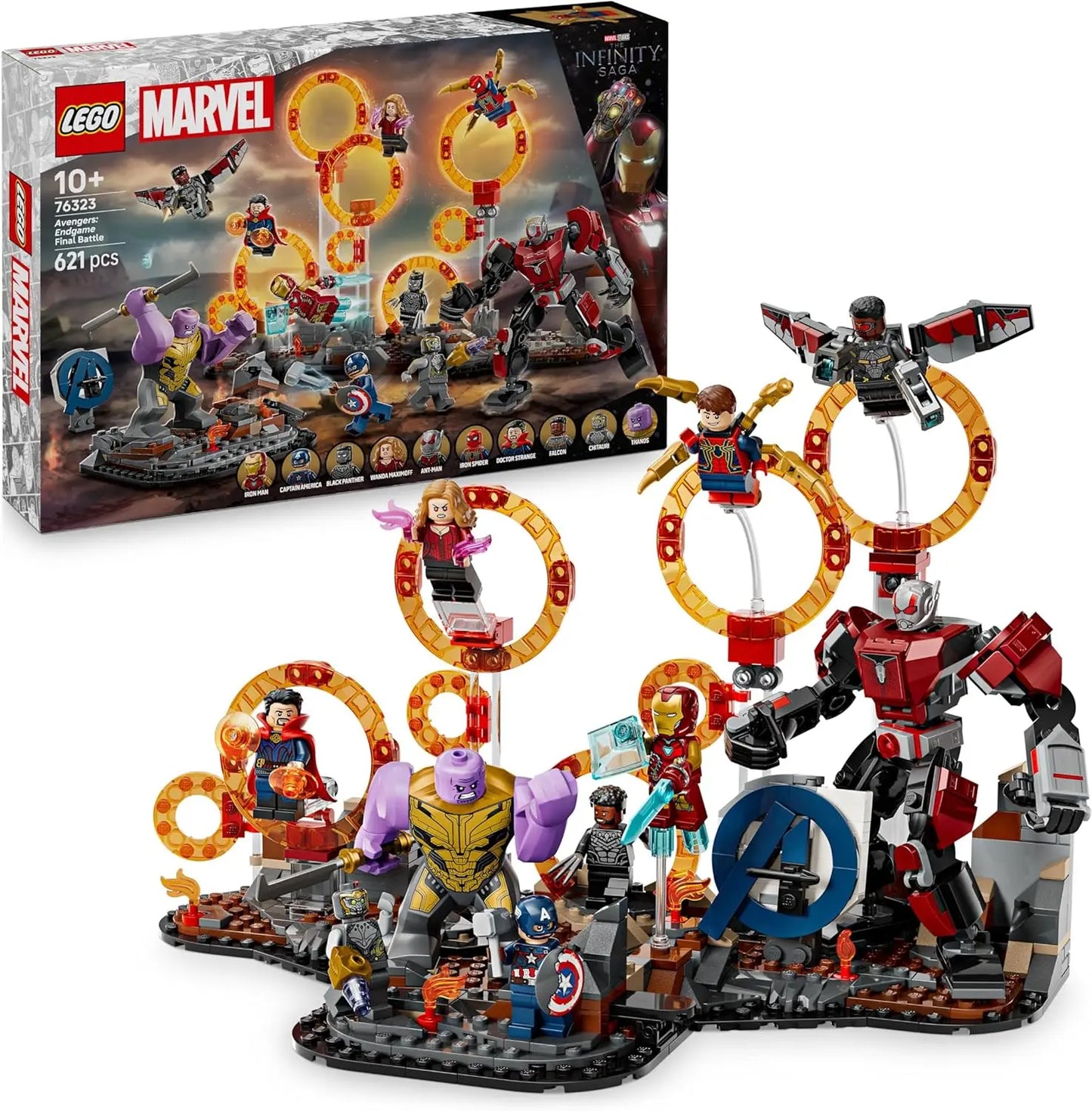 Jouets & Jeux LEGO Super Heroes 76323 - LEGO ǀ Marvel Combat Final d’Avengers : Endgame - Jeu de Construction avec Figurine de Thanos, Robot Ant-Man LEGO